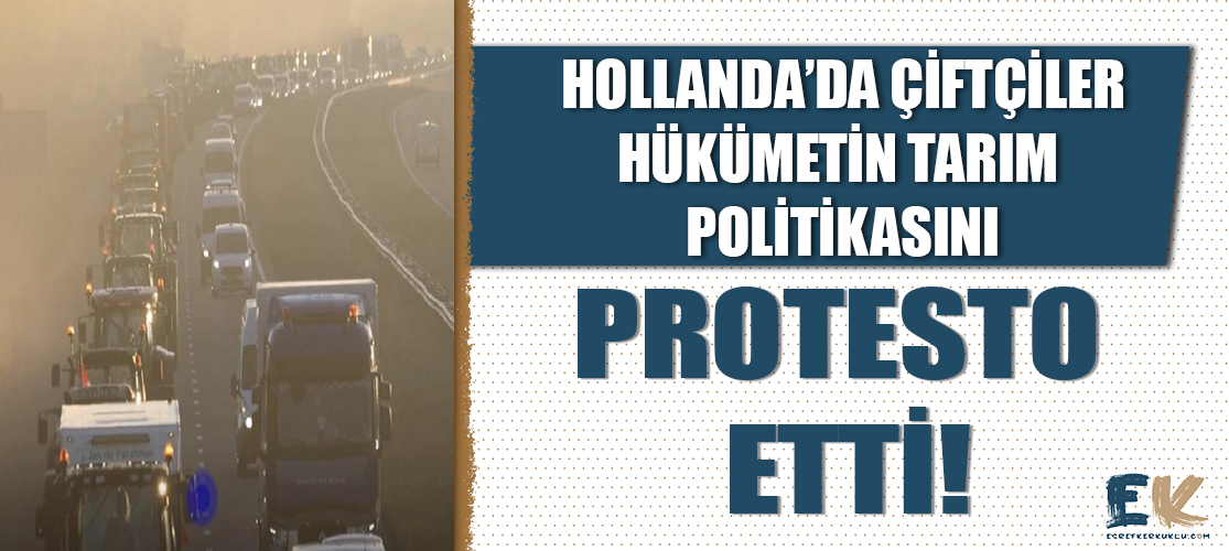 Hollandalı çiftçilerden protesto! Hükümetin tarım politikasını protesto etmek için yola çıktılar